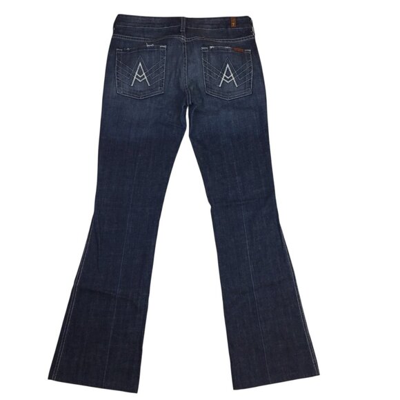 7 For All Mankind ‘A’ Pocket Womens 29x33 Flare Jeans - Picture 8 of 16